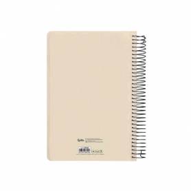 Agenda espiral liderpapel clas sic a6 2025 semana vista blanco y negro 1 papel 70 gr - 