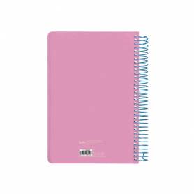 Agenda espiral liderpapel clas sic a6 2025 día página color rosa papel 70 gr - 