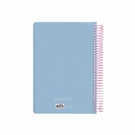 Agenda espiral liderpapel clas sic a6 2025 día página color azul claro papel 70 gr - 