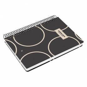 Agenda espiral liderpapel clas sic a6 2025 día página blanco y negro 2 papel 70 gr - 