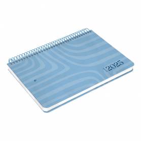 Agenda espiral liderpapel syro s a5 2025 día página color azul papel 60 gr - 