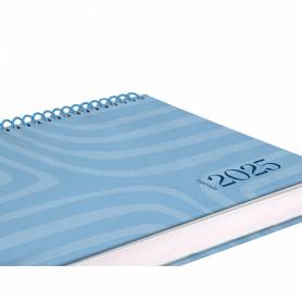 Agenda espiral liderpapel syro s a5 2025 día página color azul papel 60 gr - 