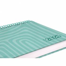 Agenda espiral liderpapel syro s a5 2025 día página color turquesa papel 60 gr - 