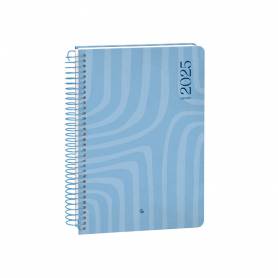 Agenda espiral liderpapel syro s a5 2025 día página color azul papel 60 gr catalan - 