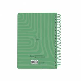 Agenda espiral liderpapel syro s a5 2025 día página color verde papel 60 gr catalan - 