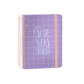 Agenda espiral liderpapel kimo los a5 2025 dia pagina malv a papel 70 gr - 