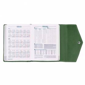 Agenda encuadernada liderpapel psara a5 2025 día página color verde papel 70 gr - 