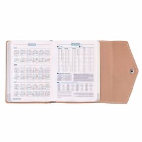 Agenda encuadernada liderpapel psara a5 2025 día página color rosa nude papel 70 gr - 