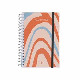 Agenda encuadernada liderpapel tinos a5 2025 dia pagina pe rsonalizable papel 70 gr - 