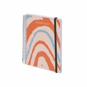 Agenda encuadernada liderpapel tinos a5 2025 dia pagina pe rsonalizable papel 70 gr - 