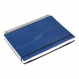 Agenda encuadernada liderpapel olbia a5 2025 día página color azul papel 60 gr - 