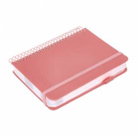 Agenda encuadernada liderpapel neon a5 2025 día página color rosa papel 70 gr - 