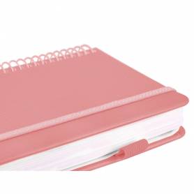 Agenda encuadernada liderpapel neon a5 2025 día página color rosa papel 70 gr - 