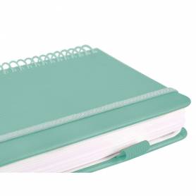 Agenda encuadernada liderpapel neon a5 2025 día página color verde papel 70 gr - 