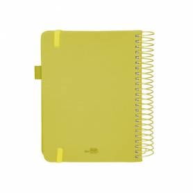 Agenda encuadernada liderpapel neon a5 2025 día página color amarillo papel 70 gr - 