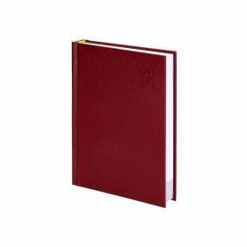 Agenda encuadernada liderpapel corfu a5 2025 día página color rojo papel 60 gr - 