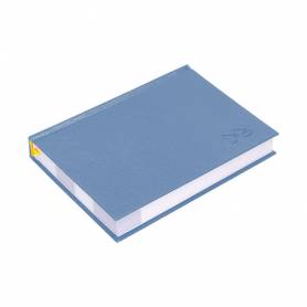 Agenda encuadernada liderpapel corfu a5 2025 día página color azul claro papel 60 gr - 