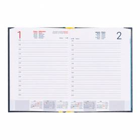 Agenda encuadernada liderpapel corfu a4 2025 día página azul papel 60 gr - 