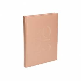 Agenda encuadernada liderpapel creta a5 2025 semana vista color rosa nude papel 70 gr - 