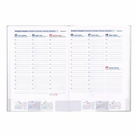 Agenda encuadernada liderpapel creta a5 2025 semana vista color gris papel 70 gr - 