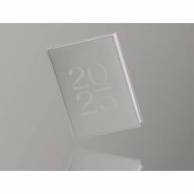 Agenda encuadernada liderpapel creta a5 2025 semana vista color gris papel 70 gr - 