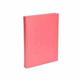 Agenda encuadernada liderpapel creta a5 2025 semana vista color rosa papel 70 gr - 