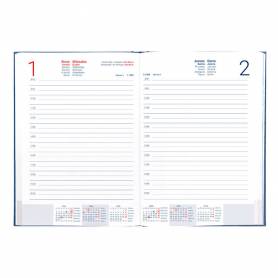 Agenda encuadernada liderpapel creta 170 x 240 2025 día página azul papel 70 gr - 