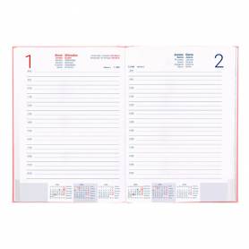 Agenda encuadernada liderpapel creta 170 x 240 2025 día página color rosa papel 70 gr - 