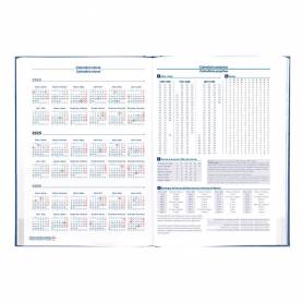 Agenda encuadernada liderpapel creta 170 x 240 2025 semana vista color azul papel 70 gr - 