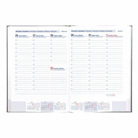 Agenda encuadernada liderpapel creta 170 x 240 2025 semana vista negro papel 70 gr - 