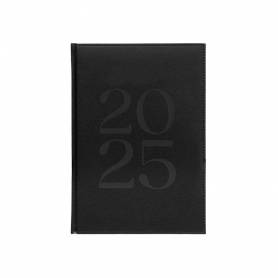 Agenda encuadernada liderpapel creta 170 x 240 2025 semana vista negro papel 70 gr - 