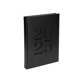 Agenda encuadernada liderpapel creta 170 x 240 2025 semana vista negro papel 70 gr - 