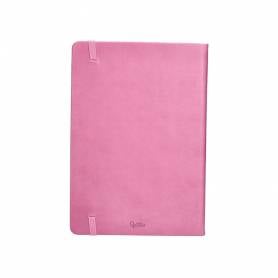 Agenda encuadernada liderpapel mykonos a5 2025 día página color rosa papel 70 gr - 