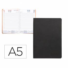 Agenda encuadernada liderpapel sifnos a5 2025 día página color naranja papel 70 gr - 