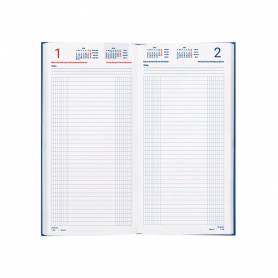 Agenda encuadernada liderpapel dietario 150 x 305 2025 día página color azul papel 70 gr - 