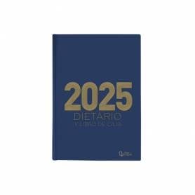 Agenda encuadernada liderpapel dietario 120 x 165 2025 día página color azul papel 70 gr - 