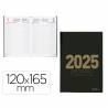 Agenda 2025 encuadernada Dietario 120x165 día página negro liderpapel