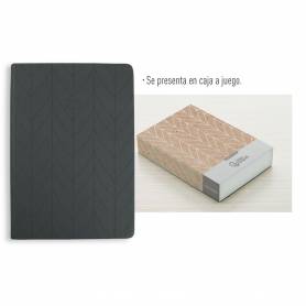 Agenda encuadernada liderpapel lipsi a5 2025 día página color gris papel 70 gr -