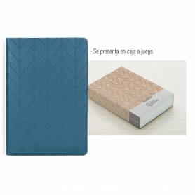 Agenda encuadernada liderpapel lipsi a5 2025 día página color azul papel 70 gr -