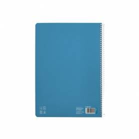 Cuaderno espiral liderpapel di n a4 pautaguia tapa dura 80h 90 gr cuadro pautado 3mm color azul - BF131