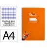 Cuaderno espiral liderpapel a4 pautaguia tapa dura 80h 90 gr cuadro pautado 3mm color naranja - BF133