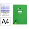 Cuaderno espiral liderpapel a4 pautaguia tapa dura 80h 90 gr cuadro pautado 3mm color verde - BF135