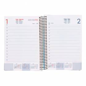 Agenda espiral liderpapel gazi a4 2025 día página color negro papel 70 gr