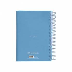 Agenda espiral liderpapel gazi a4 2025 día página color azul papel 70 gr