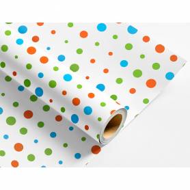 Papel de regalo liderpapel todo año rollo ancho 70 cm longitud 2 mt gramaje 60 gr diseños surtidos c-2024 - PR14