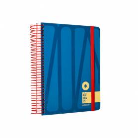 Agenda espiral antartik bold a5+ 2025 dia pagina color azul papel 80 gr - 