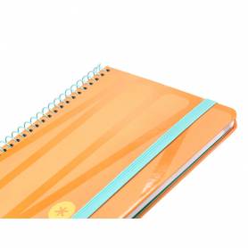 Agenda espiral antartik bold a6 2025 semana vista color rosa melocotón papel 80 gr - 