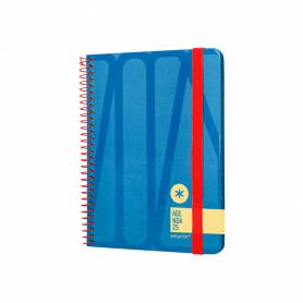 Agenda espiral antartik bold a6 2025 semana vista color azul papel 80 gr - 