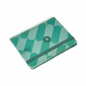 Agenda espiral antartik pattern a6+ 2025 semana vista color verde papel 80 gr - 