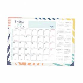 Planning mensual liderpapel joven 2025 44x32 cm con pegatinas lomo engomado papel 128 gr - 